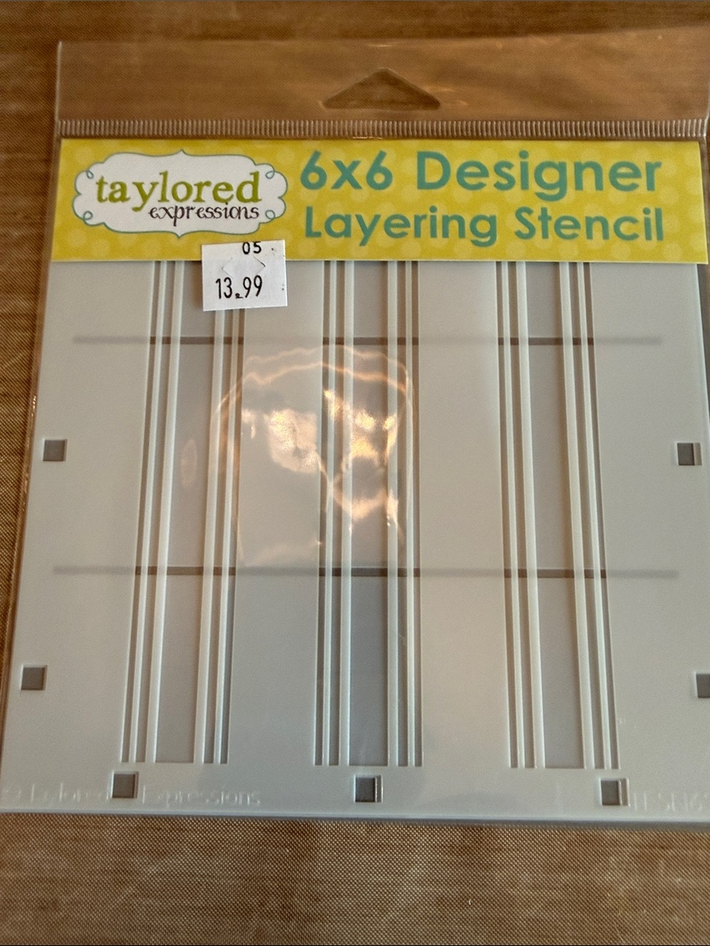 Taylored Expressions 6x6 Layering Stencil —Plaid